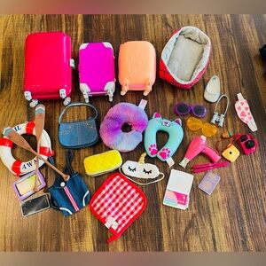 American Girl Colorful Travel & Accessories Lot